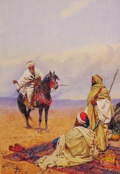 硃裡奧 羅薩迪 A Horseman Stopping At a Bedouin Camp 硃裡奧 羅薩迪 A Horseman Stopping At a Bedouin Camp